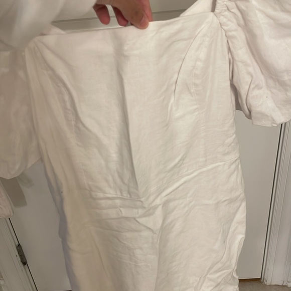 NEW Abercrombie White Puff Sleeve Babydoll Dress - Picture 3 of 4